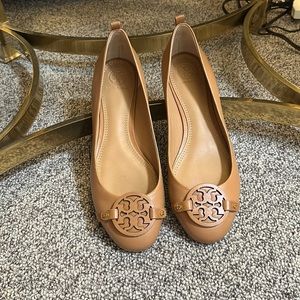 Tory Burch Brown Leather Flats Size 10